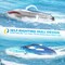Summer Full Proportional Remote Control Boat with LED Lights, Shark Graffiti, 20+ MPH,2.4GHz High Speed RC Racing Boats for Lakes,Pool Toys for Kids & Adults